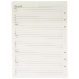 Filofax A5 Notepad for Name/ Address/ Email/ Telephone/ Fax/ Mobile,WHITE