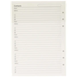 Filofax A5 Notepad for Name/ Address/ Email/ Telephone/ Fax/ Mobile,WHITE