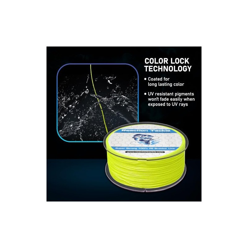 Reaction Tackle Reaction Tackle Braided Fishing Line Hi Vis Orange
