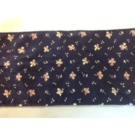 Peter Pan Fabrics Vintage Navy Blue Floral  Cotton Blend Trim     4 inches Wide    2 yards