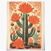 Arte de pared mexicano clásico clásico con cactus verde vegetal