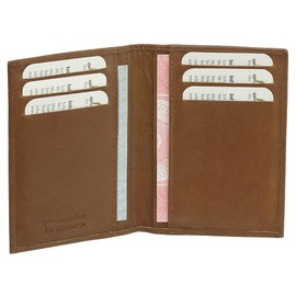 Luxury Leather ID Card Holder Basic Document Folder Ideal for Car Various Colours, natural, ID wallet
