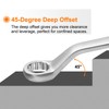 sourcing map 2pcs Offset Extra Long Box End Wrench 19