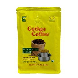 Cothas Traditional South Indian Speciality Blend Filter Coffee Powder - Pack of 3, Each 1 lbs [ Coffee : 85%, Chicory : 15%. ]