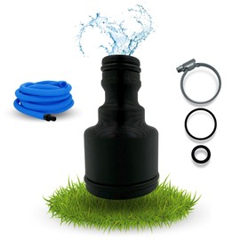 LADSPRINT® Hose Adaptor 1/2 Inch to 32 mm Suitable for Gardena and Many Other Hose Systems Includes O-Rings and Hose Clamp Made in Germany PETG