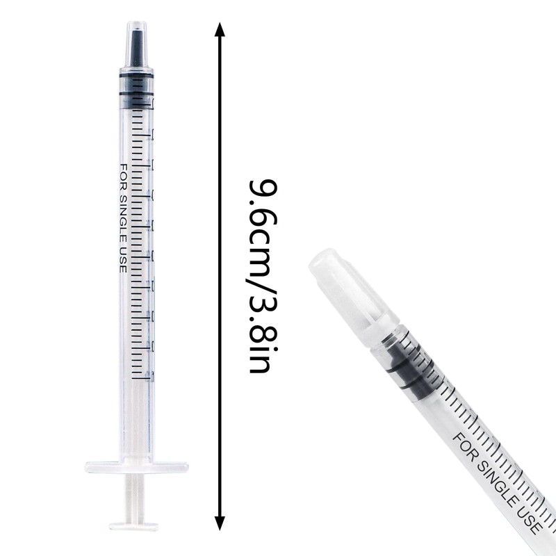 Pack of 50 1 ml Colostrum Syringe Plastic Syringes, Plastic