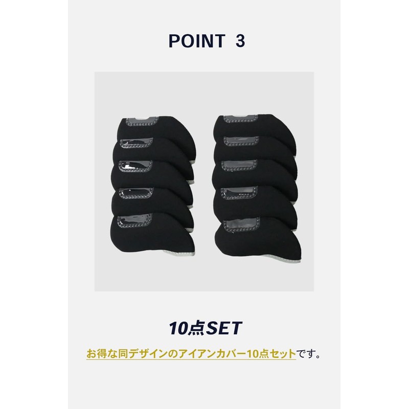patty 10 Pcs Golf Iron Cover Set Iron Covers Headcovers