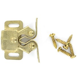 Merriway BH04473 (4 Pcs) EB Brass Plated Double Roller Cupboard Cabinet Door Catch - Pack of 4 Pieces, Silver