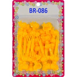 Tara Girls Self Hinge Plastic Bow Hair Barrettes Selection (BR86)