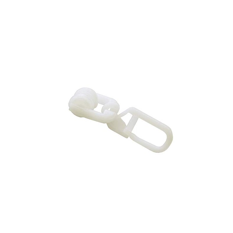 Gardinia T-roll rings with folding hooks, white, ABS, Nicht Zutreffend