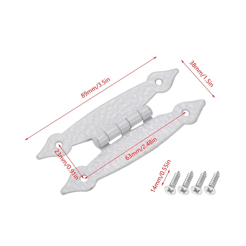 Pastlla 10pcs Cabinet Hinges - Antique H Hinges, Cold Rolled