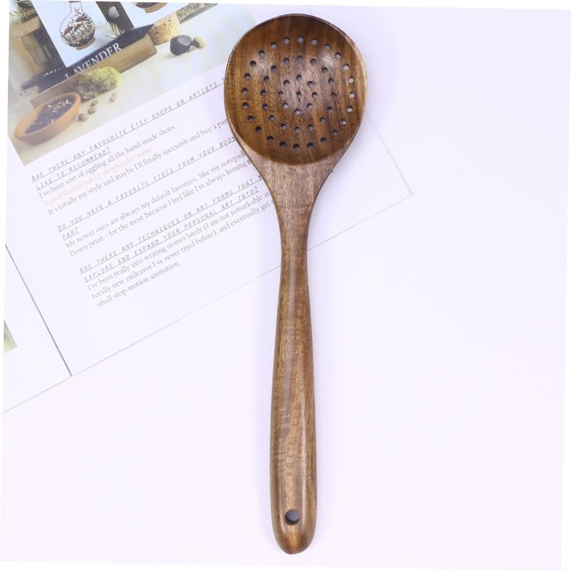 LABRIMP Handcrafted Colander Skimmer Ladle High-Temperature Resistant Kitchen Utensil for