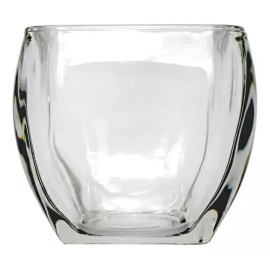 votivo 12 Votivo Cristal Cuadrado Porta Vela Grande By Crisa