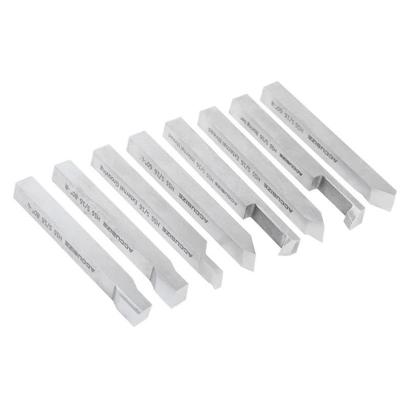 Accusize Industrial Tools 5/16'' 8 Pc H.S.S. Tool Bit Set,