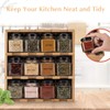 Spice Rack Drawer, Bamboo Spice Drawer Organiser, 3 Levels, Spice
