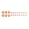 48Pcs Ombre Orange Press on Nails French Tip Press on