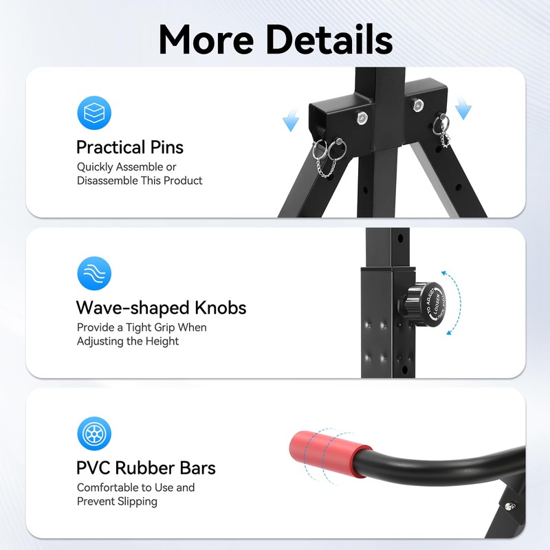 Foldable Pull up Bar Triangular Legs Pull up Station Multifunction