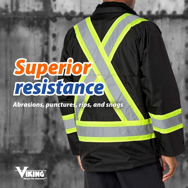 VIKING Professional Journeyman 300D Rip-Stop Fire Retardant Reflective Jacket -