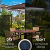 9'x7' Solar Powered Patio Umbrella with LED Lights