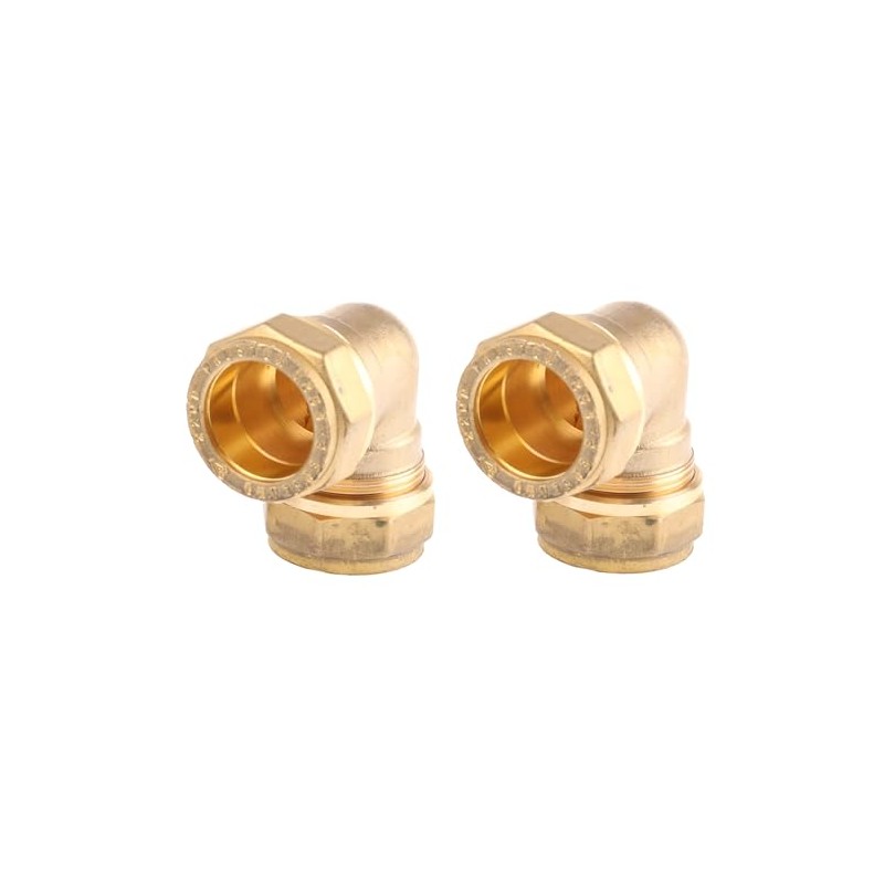 hep® 15mm Brass Compression Elbow for CopperPipe, Plastic Pipe WRAS