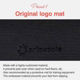Primasole Yoga Mat with Carry Strap for Yoga Pilates Fitness and Floor Workout at Home and Gym 1/4 thick (Black Color) PSS91NH004A