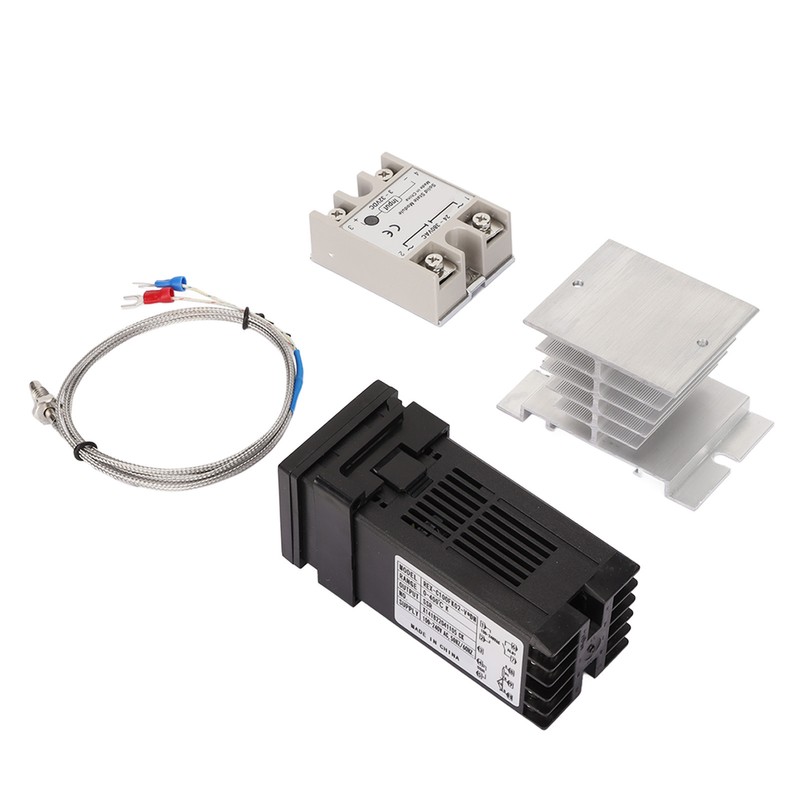 Farm Temperature Control Set 100‑240V Thermostat Type K Thermocouple Heatsink