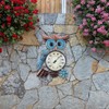 MUMTOP Outdoor Thermometer, 42 Inch Metal Owl Garden Stake Outside