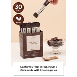 Korean Food Nutri Enzyme Chocolate (0.14oz*30ea) Dietary Fiber, Essential Amino Acids, Vitamins, Individual Packs