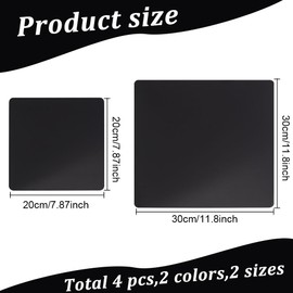 GOMAKERER 4 Pcs 4 Styles Acrylic Photography Background Display Boards, Square Photographic Plates Reflective Display Backdrop Boards Photography Props for Table Top Shooting(Black & White)