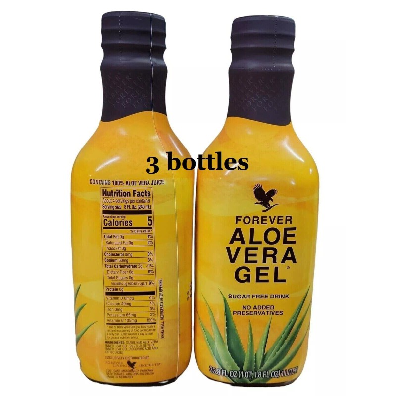 Forever Living 3 bottles FOREVER LIVING ALOE VERA GEL STABILIZED