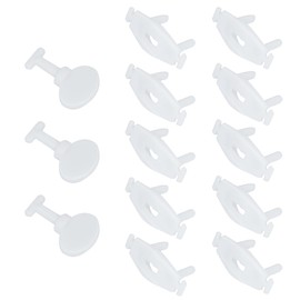 12 + 3 Pieces European Socket Covers, Child Lock for Sockets, Socket Protectors for Babies and Children, Baby Electric Safety Plug Socket Covers for Child Safe, White