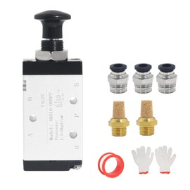 GCESSOIRY 1/4" NPT 5 Ways 2 Positions Air Hand Lever Valve, 4R210-08 Pneumatic Solenoid Valve, Manual Control Push-Pull