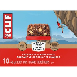 Clif Suplemento Nutricional Barritas Energéticas, Chocolate Almendra Fudge, 12 Barritas x 68g