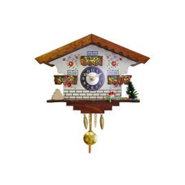 Alexander Taron 0183QP Engstler Battery-Operated Clock-Mini Size with Music/Chimes-5.75" H x 7" W x 3.25" D, Gray