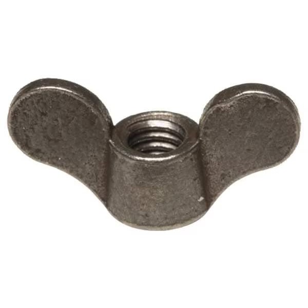 Wing Nut, 5/16"-18, Steel, Black Oxide, 0.656 in Ht, 1-1/4