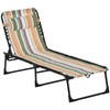Folding Chaise Lounge, Patio Sun Lounger with Adjustable Backrest, Breathable