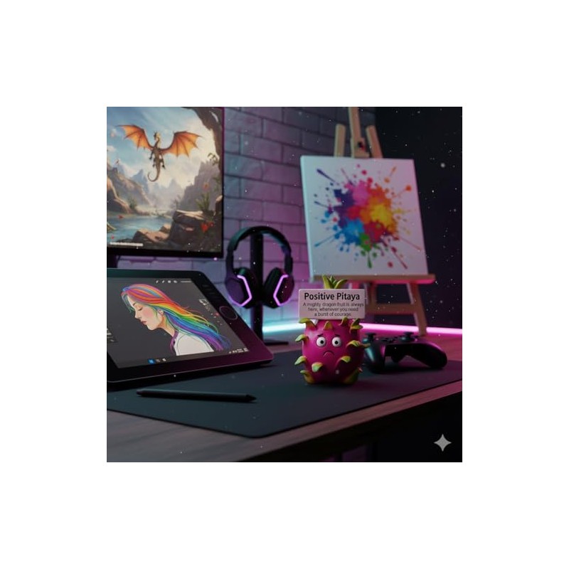 Istatue Positive Pitaya Figurita Coraje Fuerza Decoración Computadora Frutas Dragón