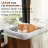 YeeLok Cat Window Perch with Bolster, Strong Metal Frame, Suction