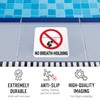No Breath Holding Vinyl Adhesive Pool Depth Marker, 6x6 inches,