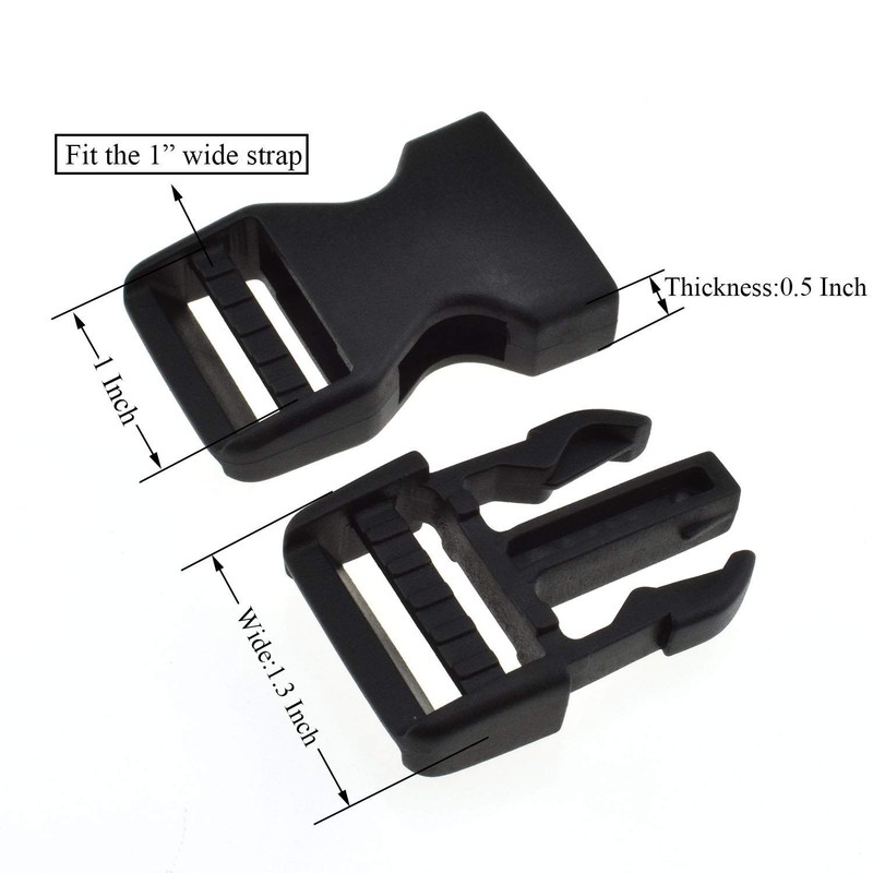 SGH Pro Quick Side Release Buckles 1" Wide 4 Pack
