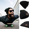 Urban Ace Street Classics Beanie Hat with Leather Patch for