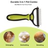 Pet grooming comb for dogs & cats,double-sided stainless steel hair