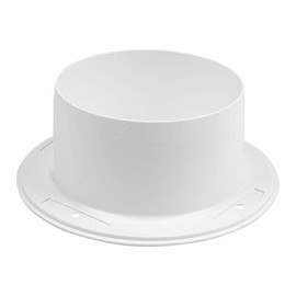 HVAC OV 6" inch duct flange for 6" inch pipe with wall mount connection. Plastic connector for heating and cooling systems, ventilation, exhaust/dryer vent connector. straight or flexible pipes (6'')