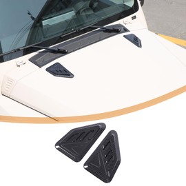 Hudiriy Car Front Hood Decorative Panel Sticker Compatible with Ineos Grenadier 2020-2025 Protective Plate Stickers on Both Sides of Hood Decoration External Accessories (Carbon Fiber Pattern)