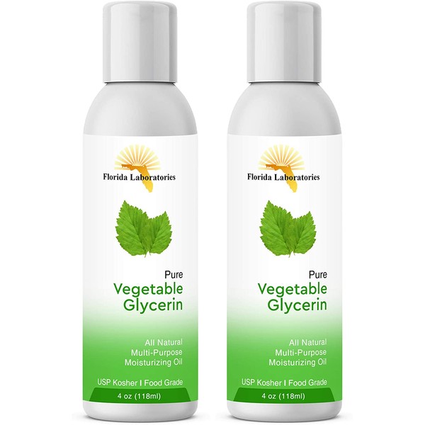 2 Bottles 4 oz of Vegetable Glycerine USP VG Kosher