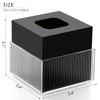Acrylic Tissue Box Modern Square Tissue Box Cover with Two-Tier
