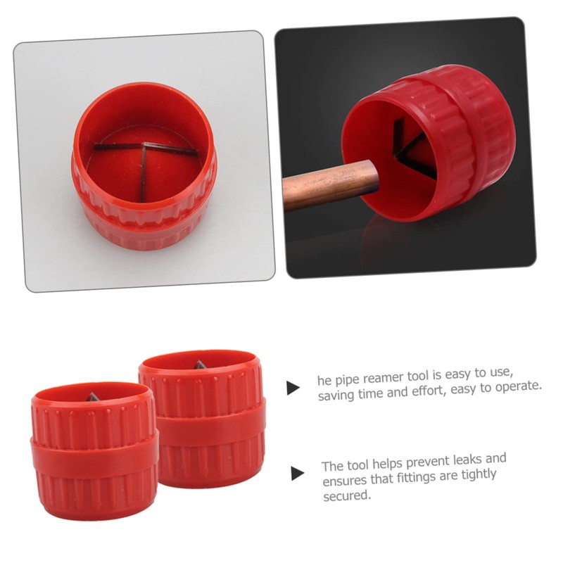 Tofficu 2pcs Copper Reamer Deburring Tool Inner Outer Chamfer Tool