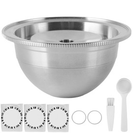 Coffee Capsule, Coffee Pods (80ml) Compatible For Vertuoplus plus, for vertuoline GCA1, for Delonghi ENV 135 coffee machine Refillable Capsules Attched 1 Reusable Spoon 1 Brush