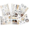 5 Sheets Metallic Tattoos Gold and Silver Flash By Modern