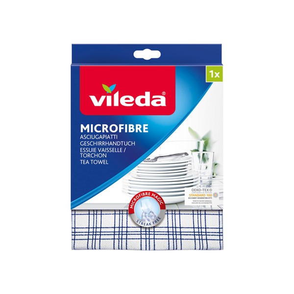Vileda - Microfibre Dish Towel, Streak-free, 55 x 40 cm